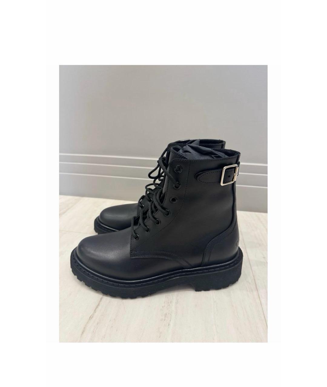 CELINE Черные кожаные ботинки, фото 4