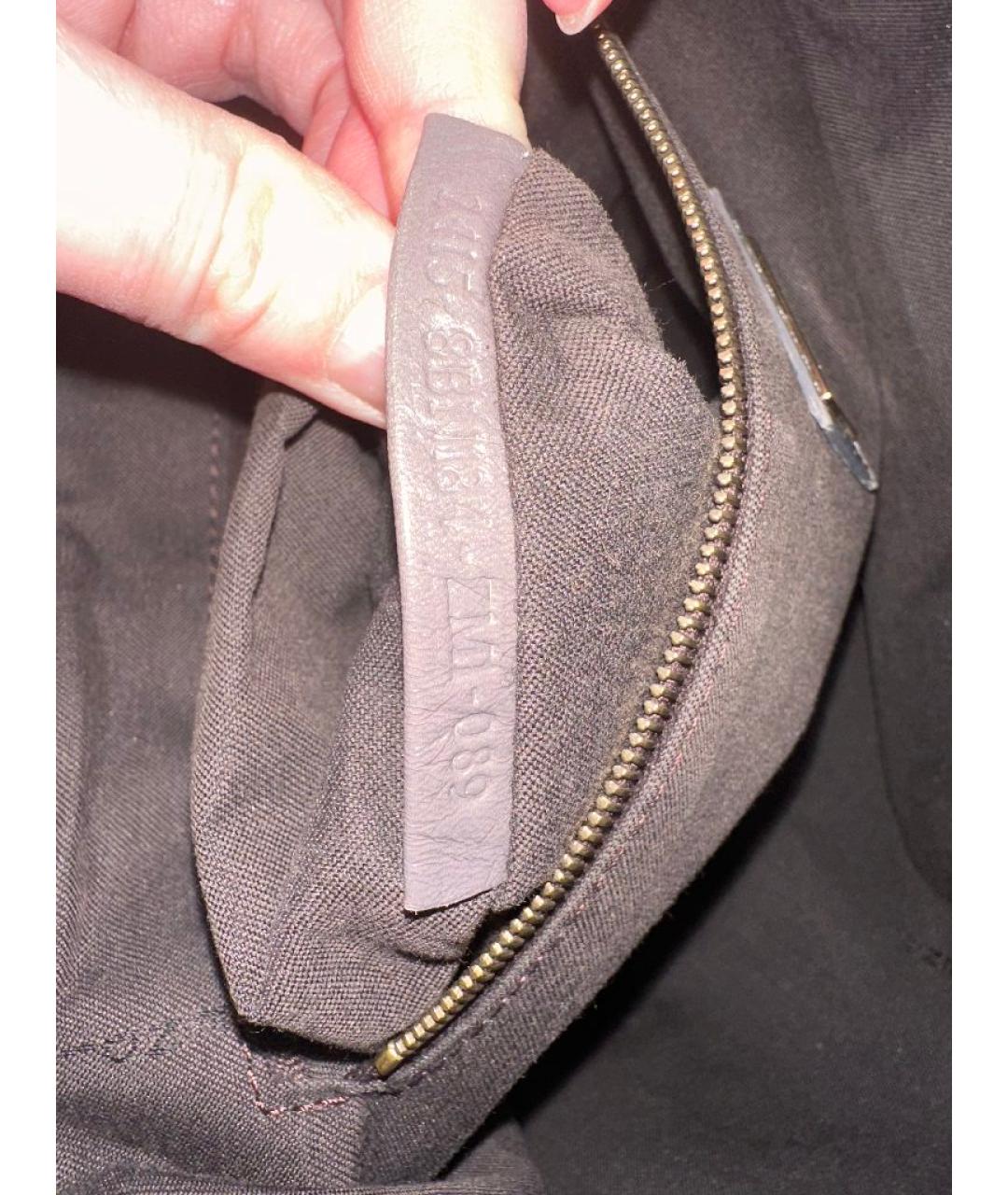 FENDI Серая кожаная сумка тоут, фото 7