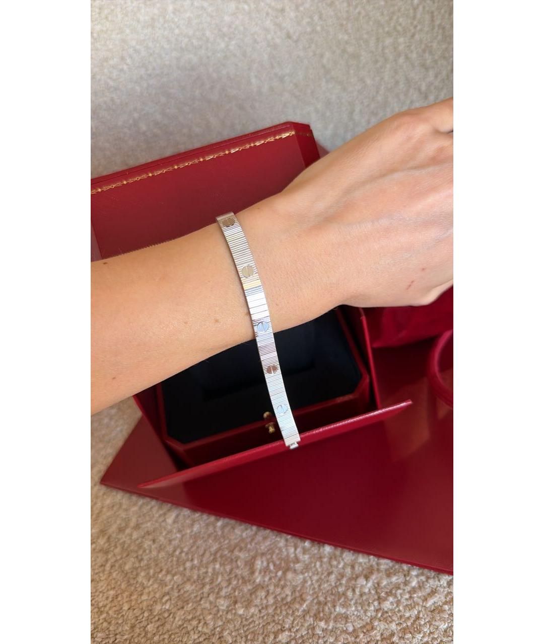 CARTIER Серебрянный браслет из белого золота, фото 4