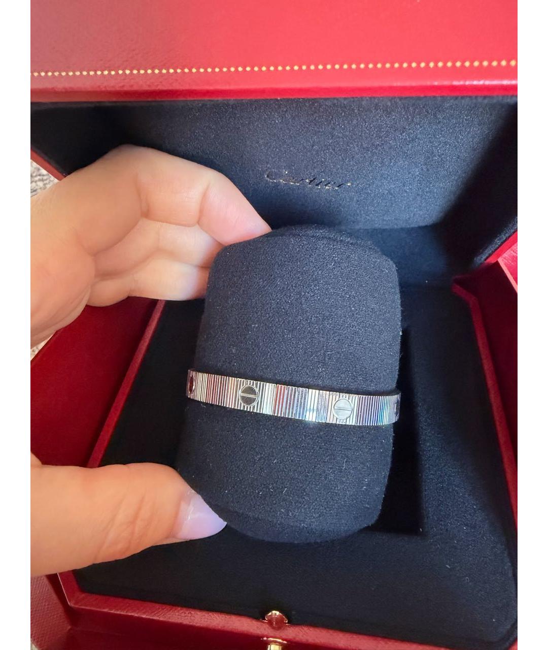 CARTIER Серебрянный браслет из белого золота, фото 2