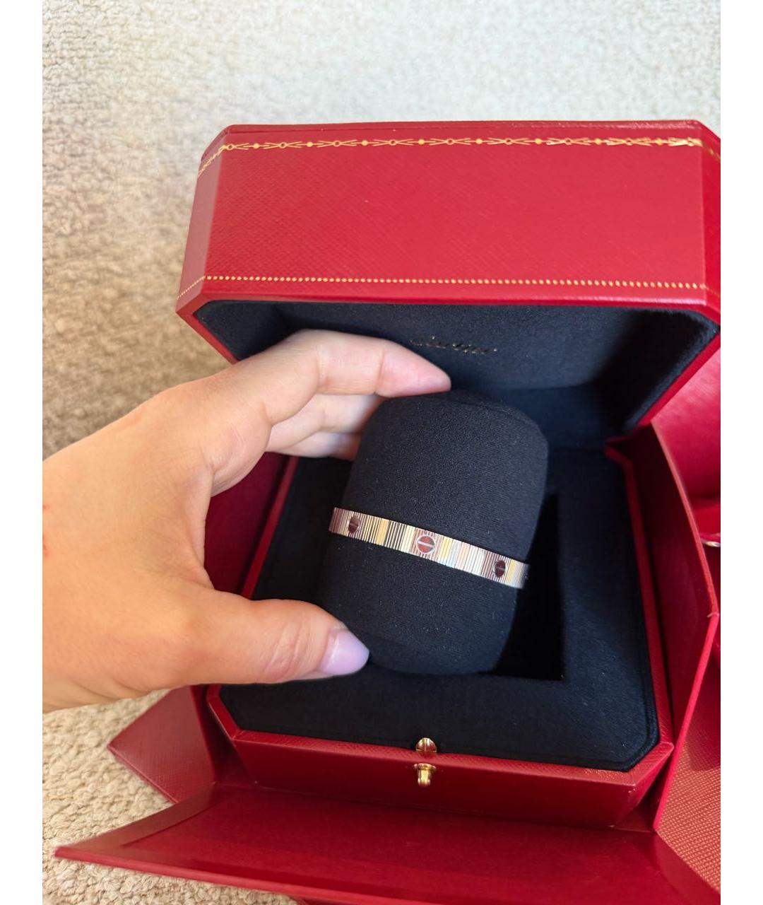 CARTIER Серебрянный браслет из белого золота, фото 3