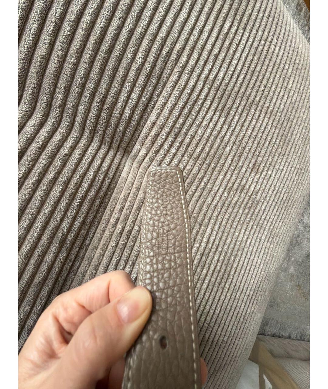 HERMES Черный кожаный ремень, фото 3