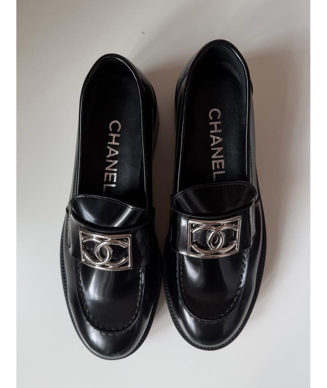 CHANEL Черные кожаные лоферы, фото 2