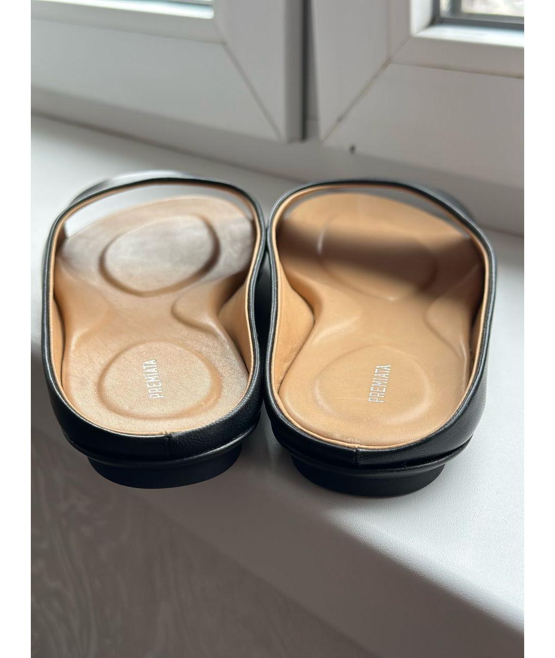 PREMIATA Черные кожаные мюли, фото 4