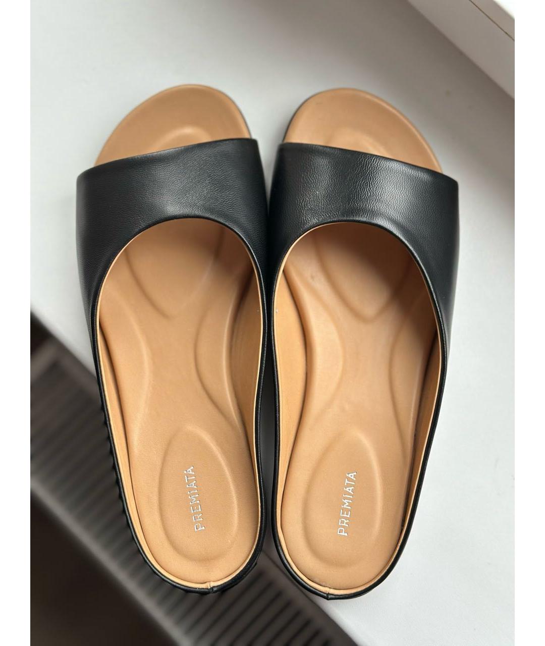 PREMIATA Черные кожаные мюли, фото 3
