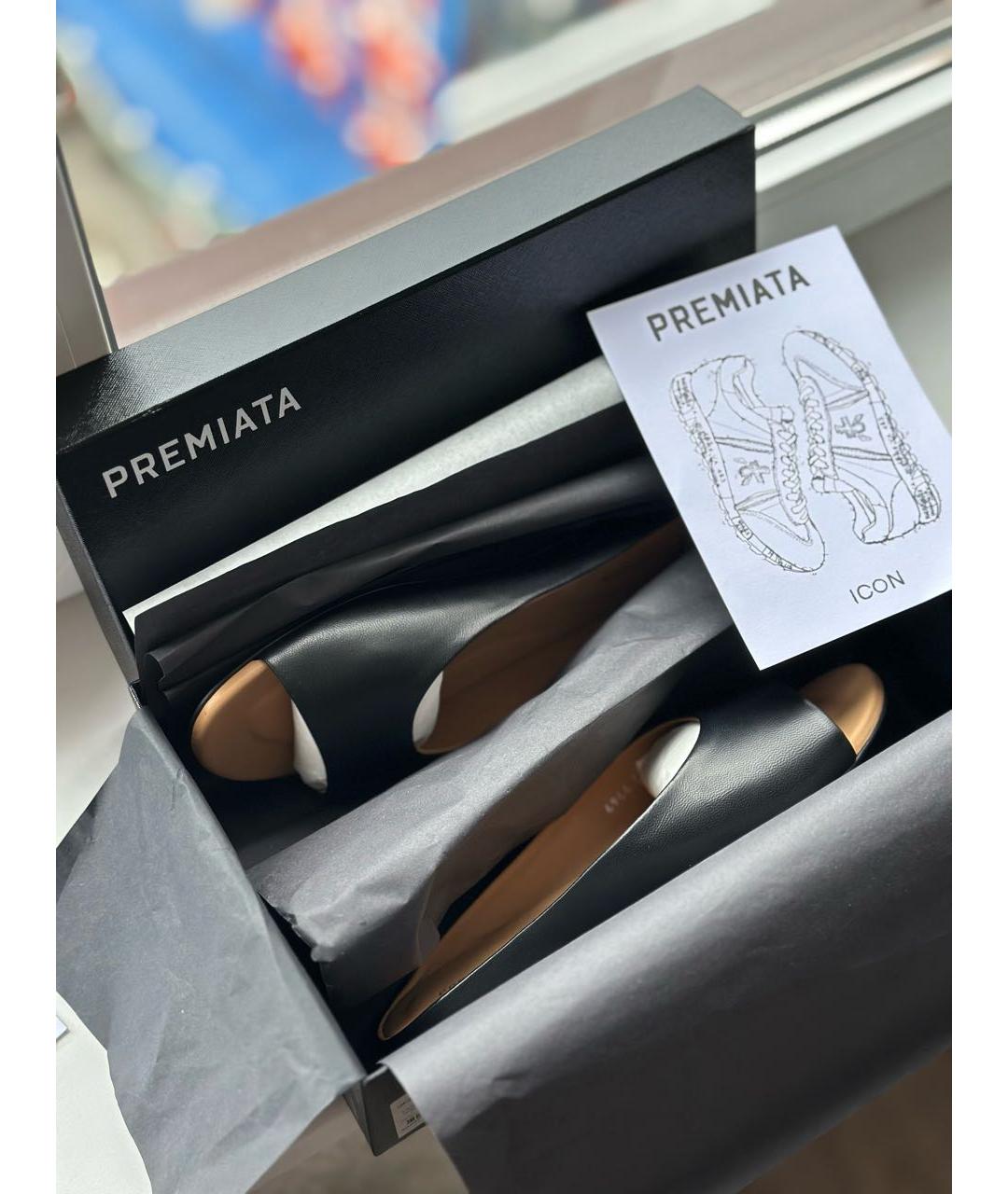 PREMIATA Черные кожаные мюли, фото 8