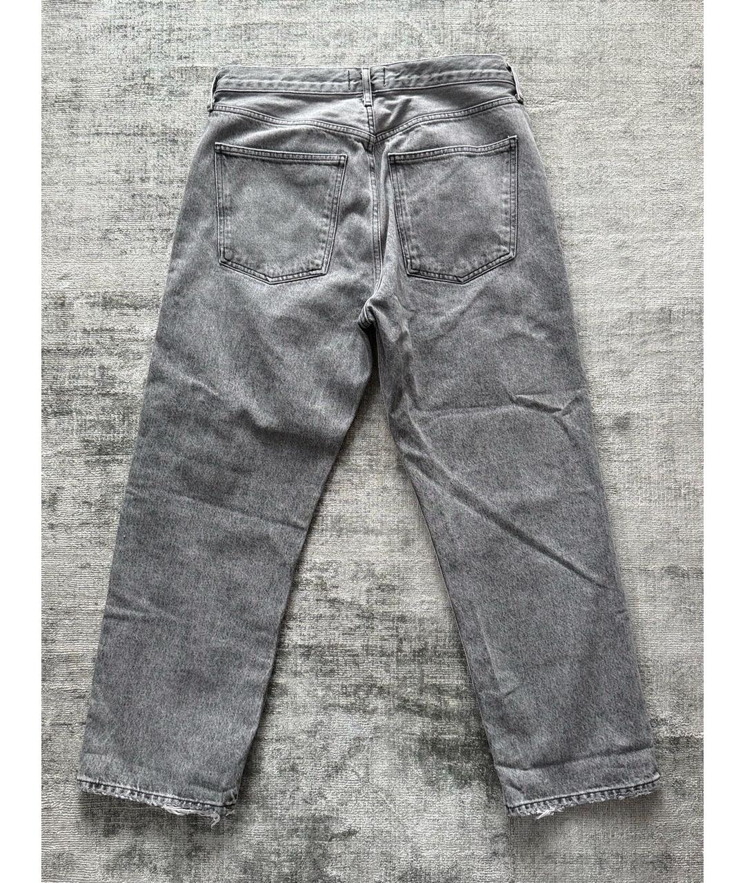 AGOLDE Серые хлопковые прямые джинсы, фото 2