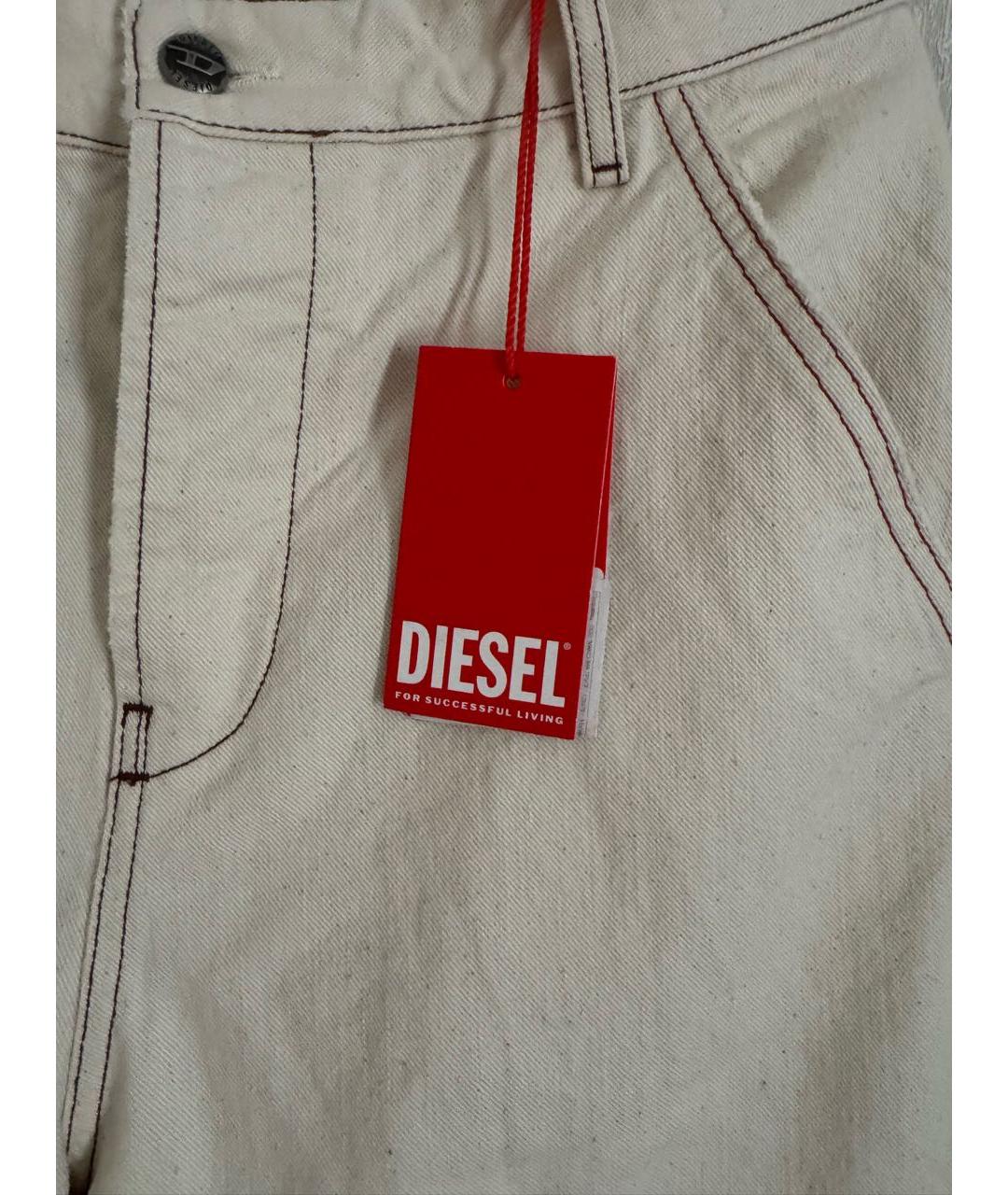 DIESEL Бежевые хлопковые джинсы клеш, фото 6