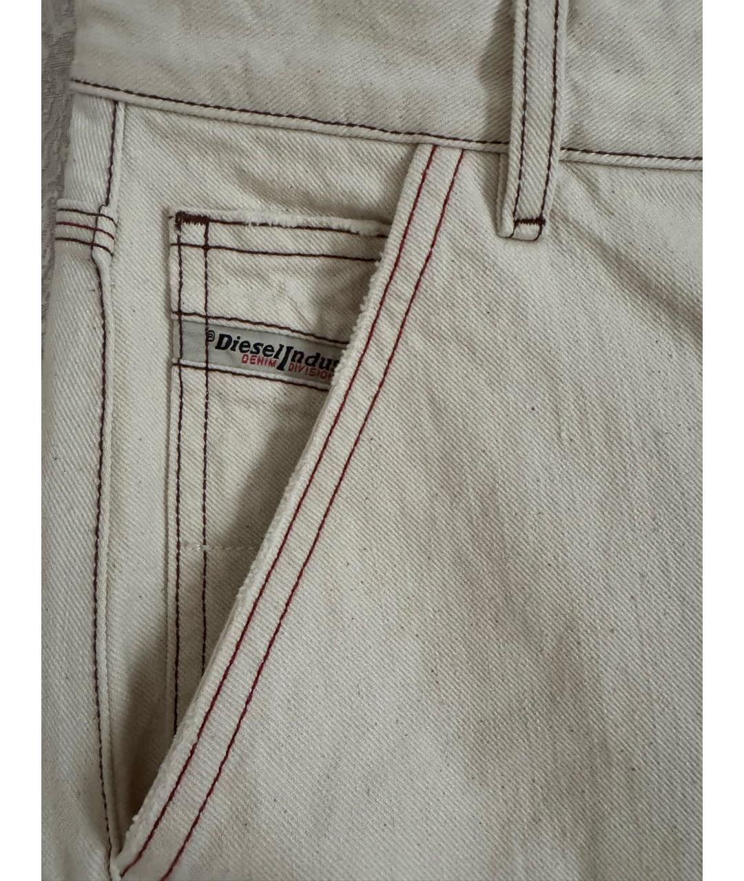 DIESEL Бежевые хлопковые джинсы клеш, фото 3