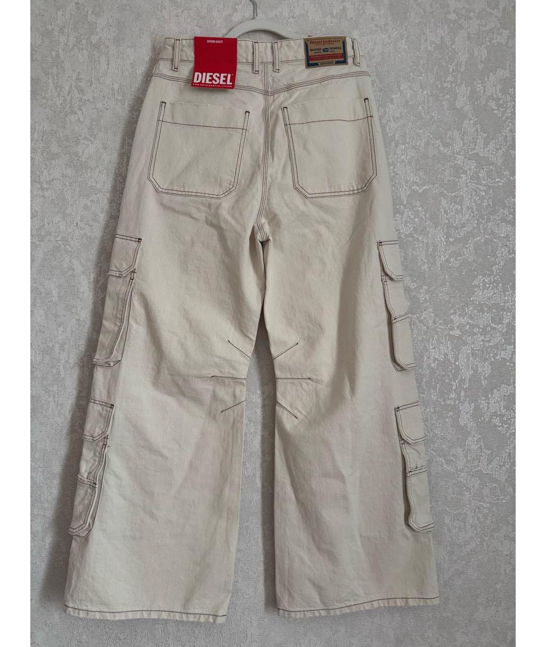 DIESEL Бежевые хлопковые джинсы клеш, фото 2