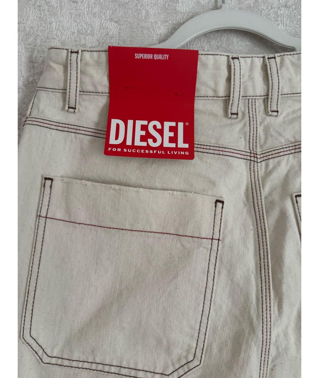 DIESEL Бежевые хлопковые джинсы клеш, фото 7