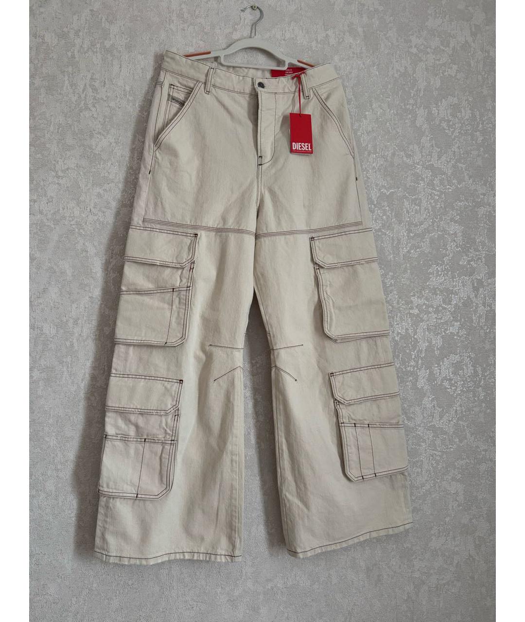 DIESEL Бежевые хлопковые джинсы клеш, фото 8