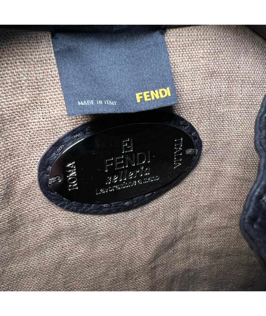 FENDI Коричневая кожаная куртка, фото 4