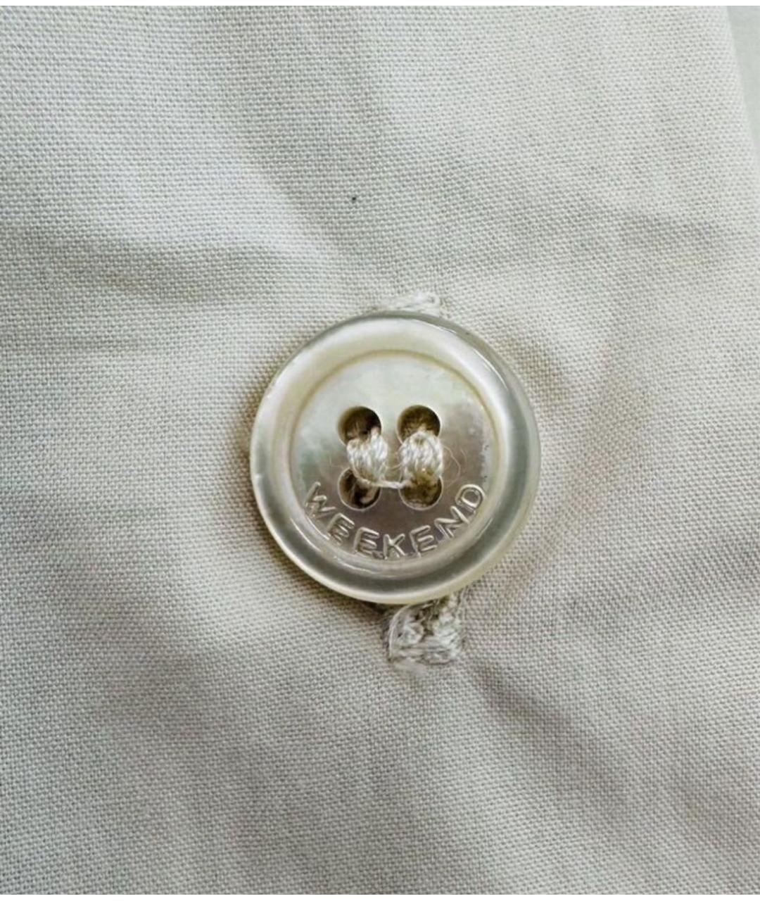 WEEKEND MAX MARA Бежевое хлопковое повседневное платье, фото 4