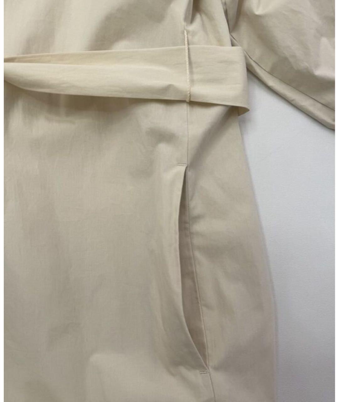 WEEKEND MAX MARA Бежевое хлопковое повседневное платье, фото 7