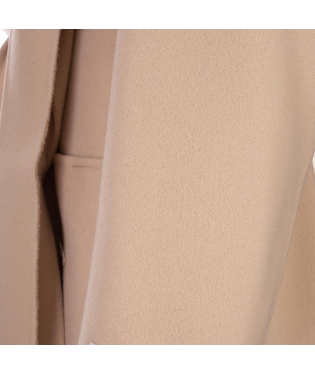 SPORTMAX Бежевое шерстяное пальто, фото 3