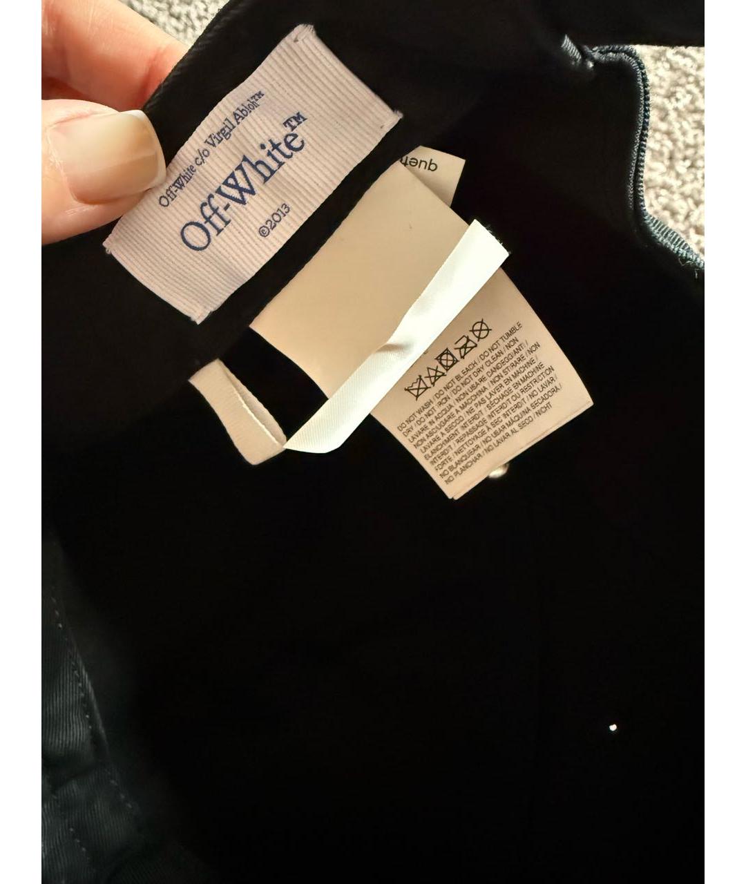 OFF-WHITE Черная хлопковая кепка, фото 5