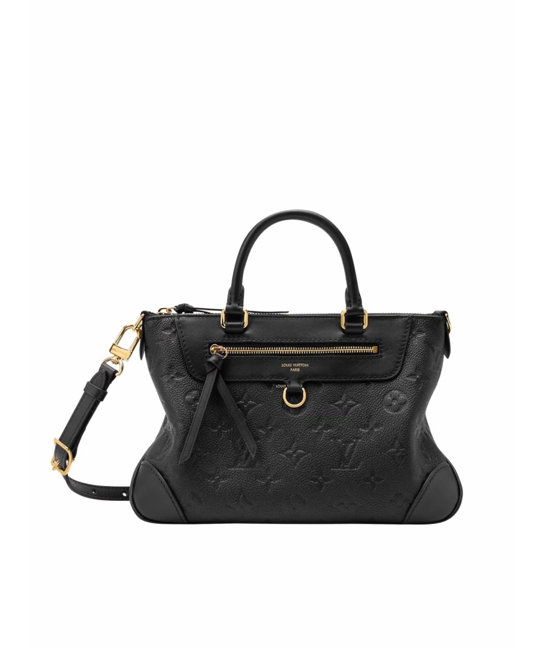 LOUIS VUITTON Черная кожаная сумка тоут, фото 1