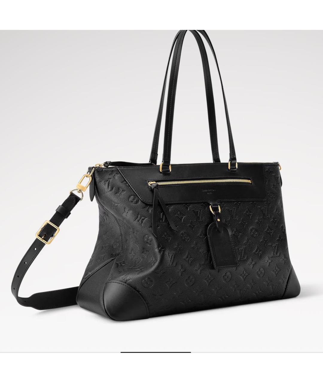 LOUIS VUITTON Черная кожаная сумка тоут, фото 2