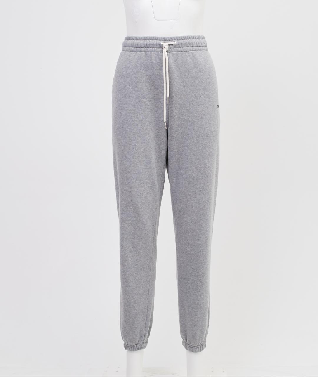 CELINE Серые хлопковые брюки широкие, фото 6