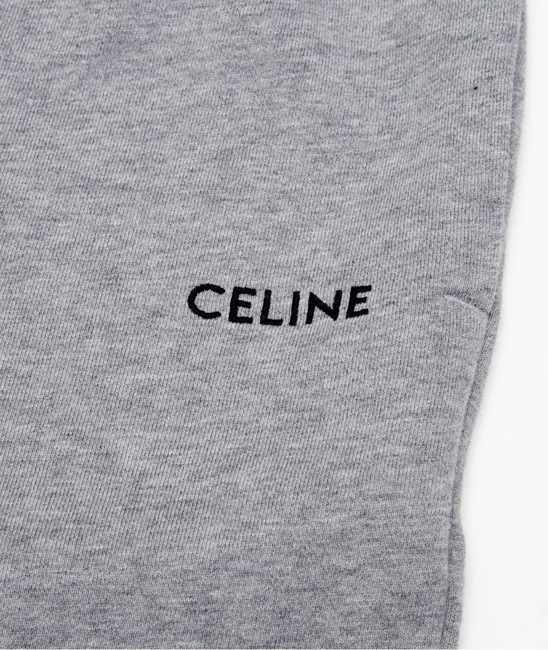 CELINE Серые хлопковые брюки широкие, фото 4