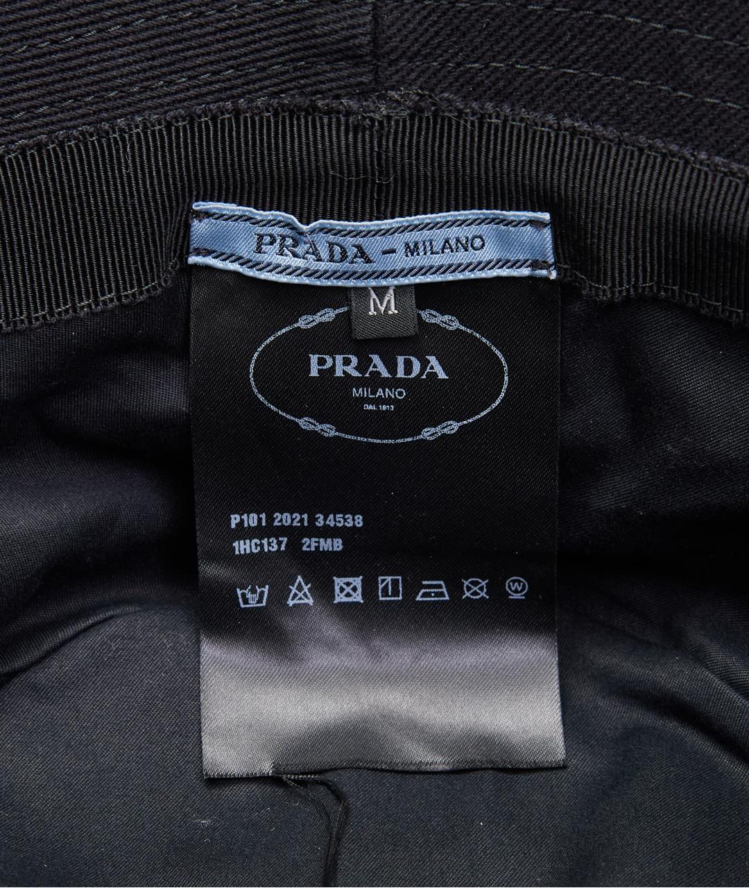 PRADA Черная хлопковая панама, фото 4