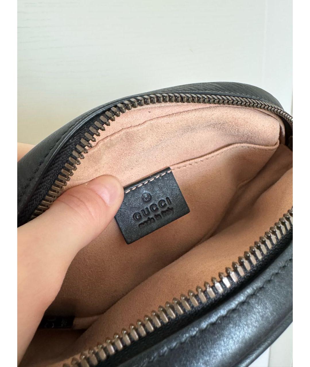 GUCCI Черная кожаная поясная сумка, фото 3