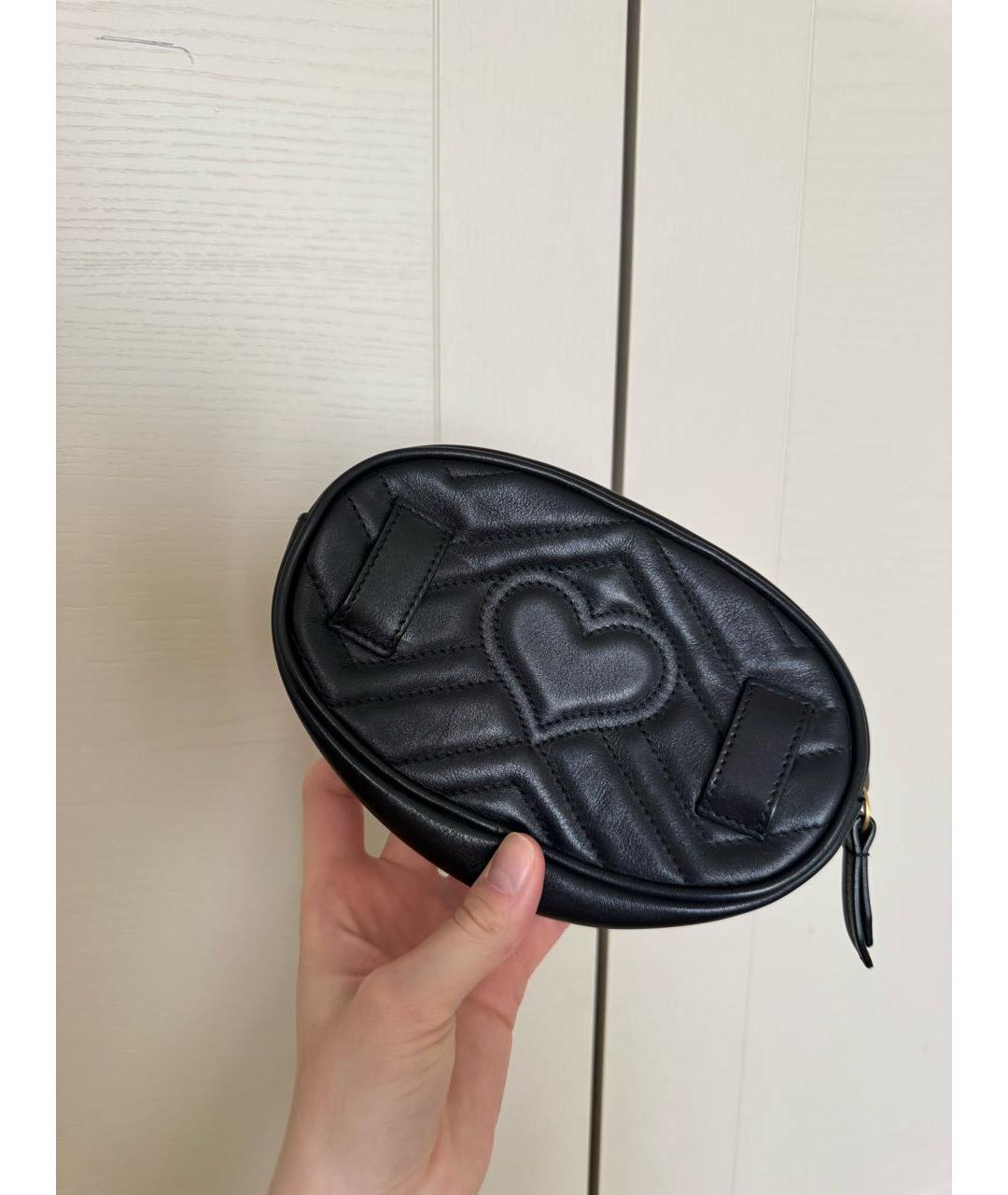 GUCCI Черная кожаная поясная сумка, фото 2