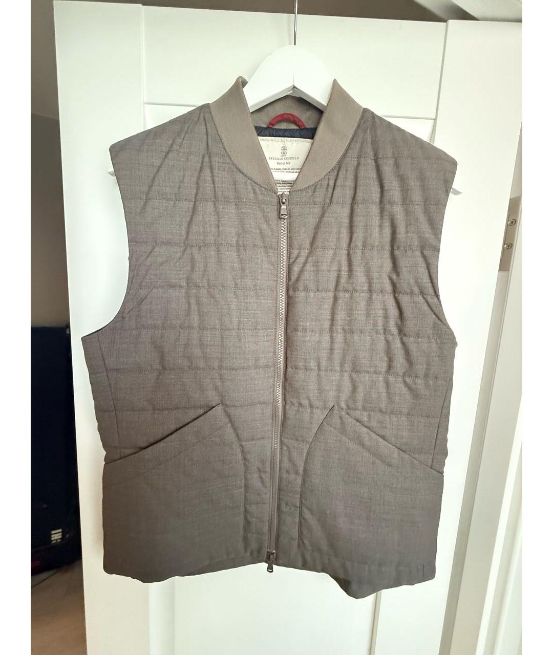 BRUNELLO CUCINELLI Бежевый жилет, фото 5