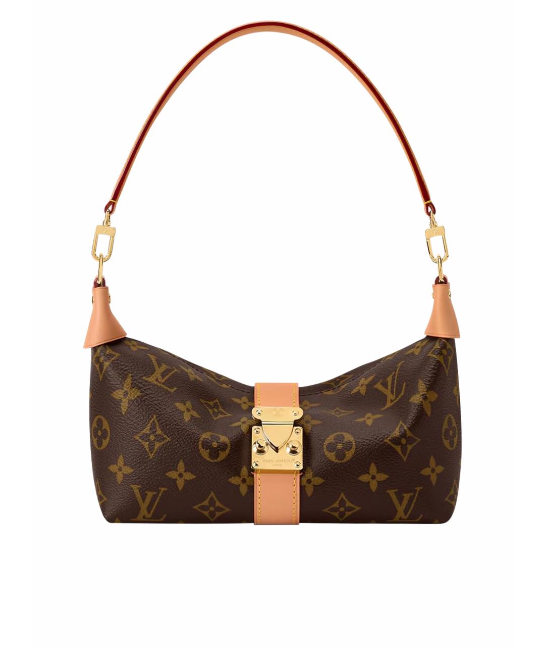 LOUIS VUITTON Коричневая сумка с короткими ручками, фото 1