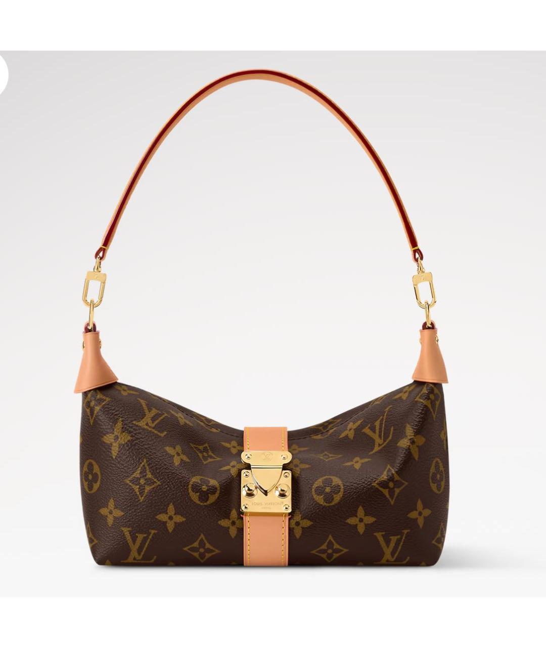 LOUIS VUITTON Коричневая сумка с короткими ручками, фото 4