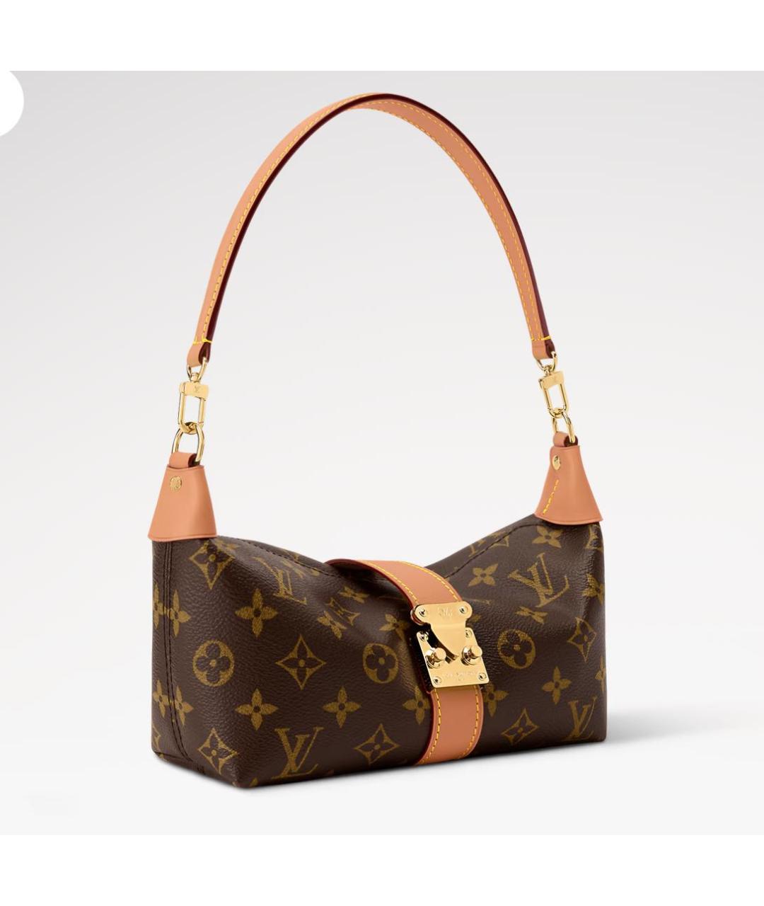 LOUIS VUITTON Коричневая сумка с короткими ручками, фото 3