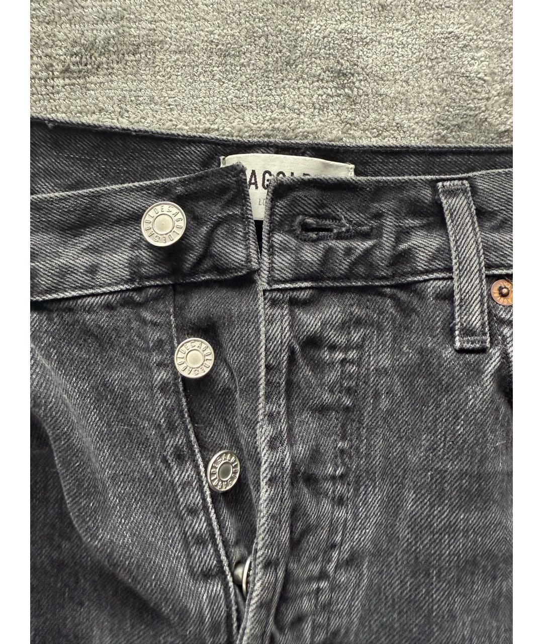 AGOLDE Антрацитовые хлопковые прямые джинсы, фото 4