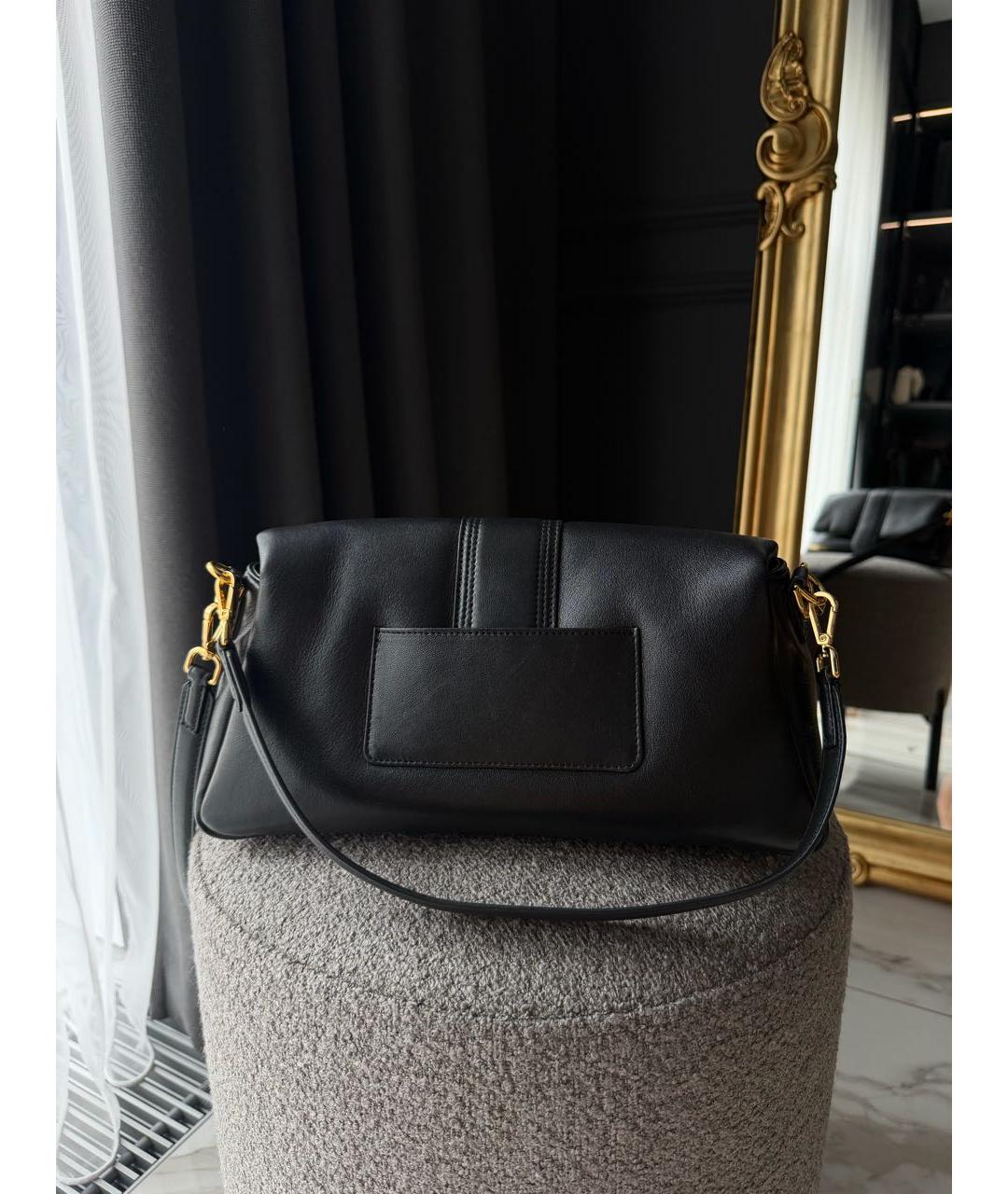 JACQUEMUS Черная кожаная сумка через плечо, фото 3