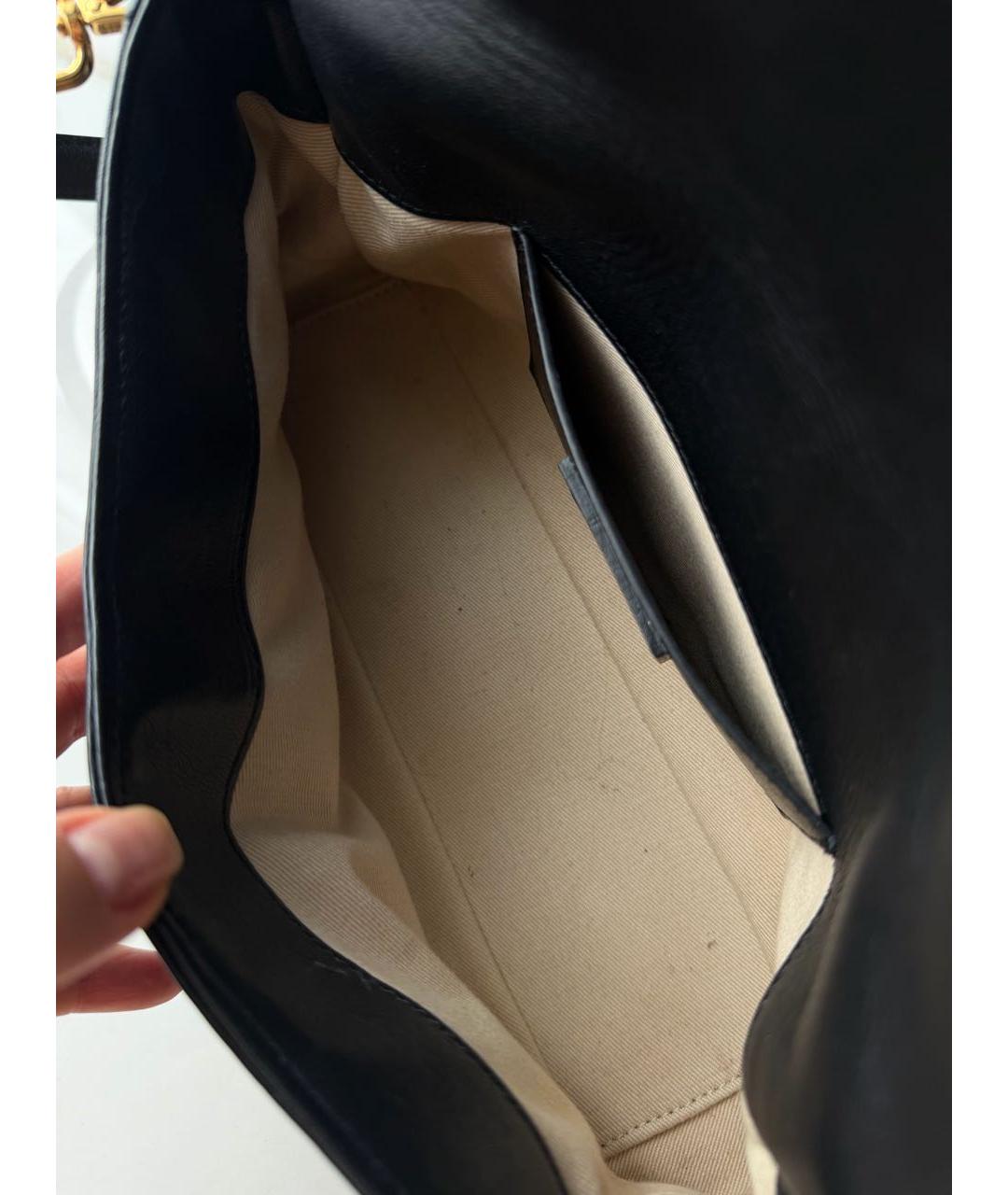 JACQUEMUS Черная кожаная сумка через плечо, фото 4