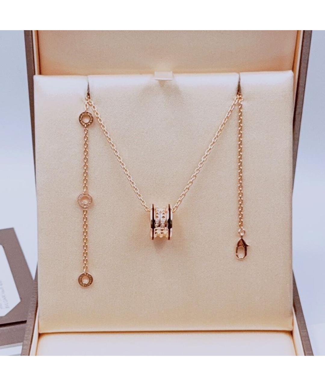 BVLGARI Черное колье из розового золота, фото 2