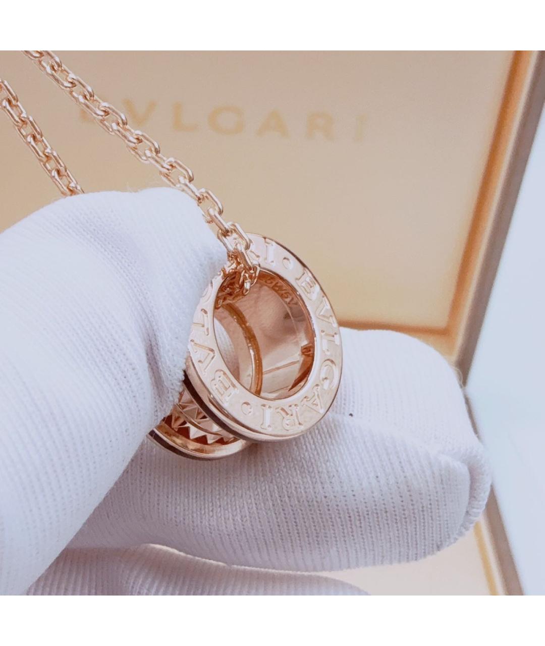 BVLGARI Черное колье из розового золота, фото 5