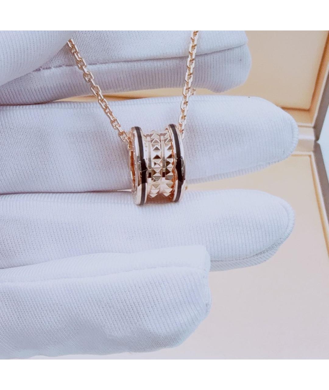BVLGARI Черное колье из розового золота, фото 7