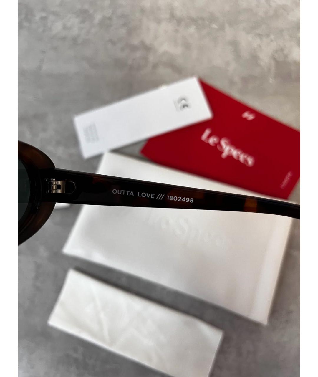 LE SPECS Коричневые пластиковые солнцезащитные очки, фото 7