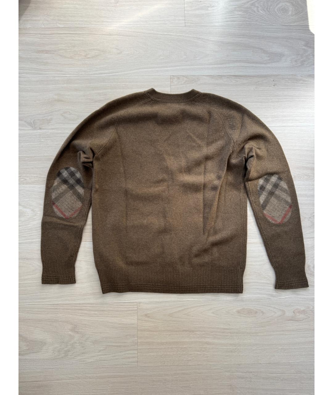 BURBERRY Коричневый шерстяной кардиган, фото 2