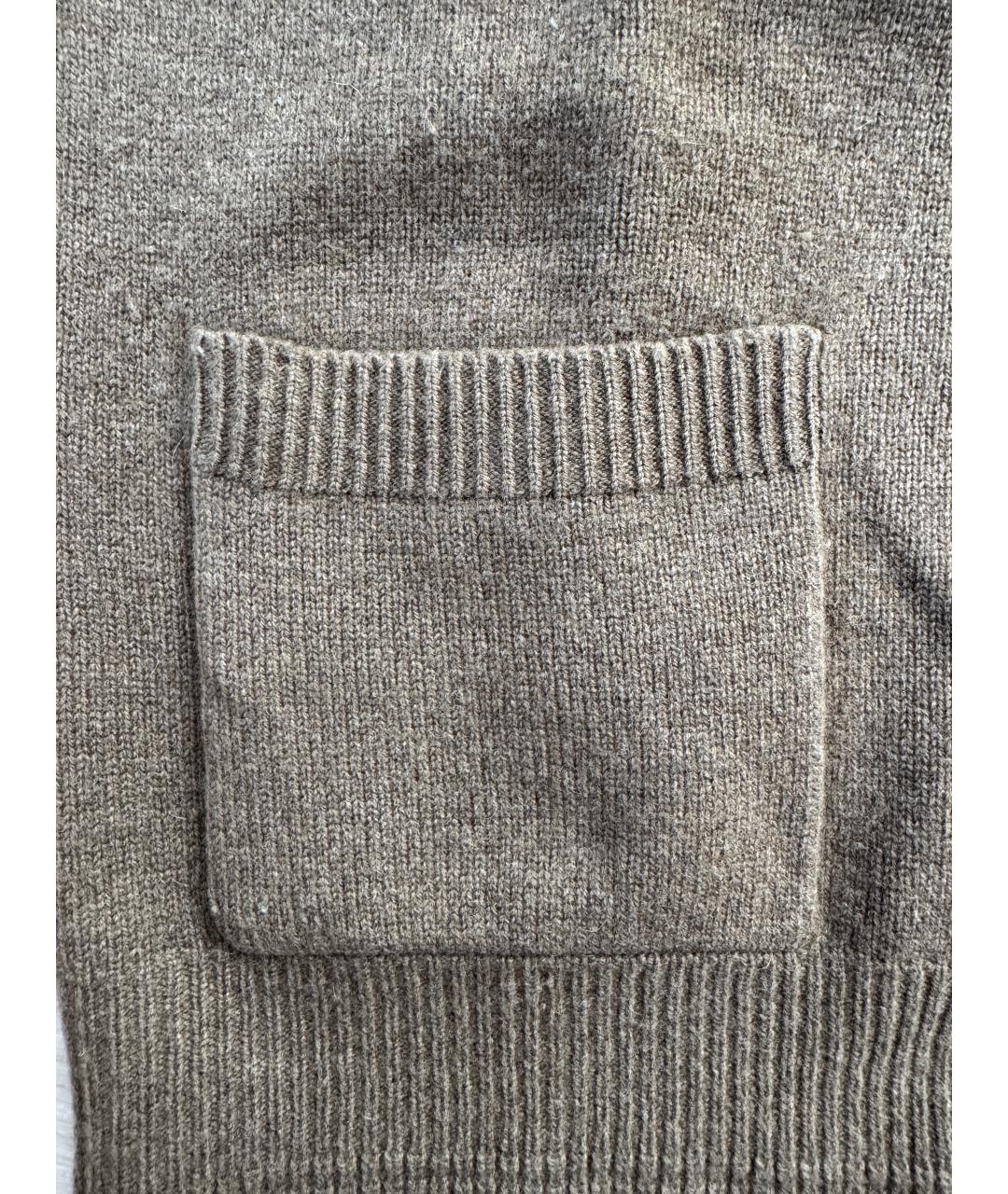 BURBERRY Коричневый шерстяной кардиган, фото 4