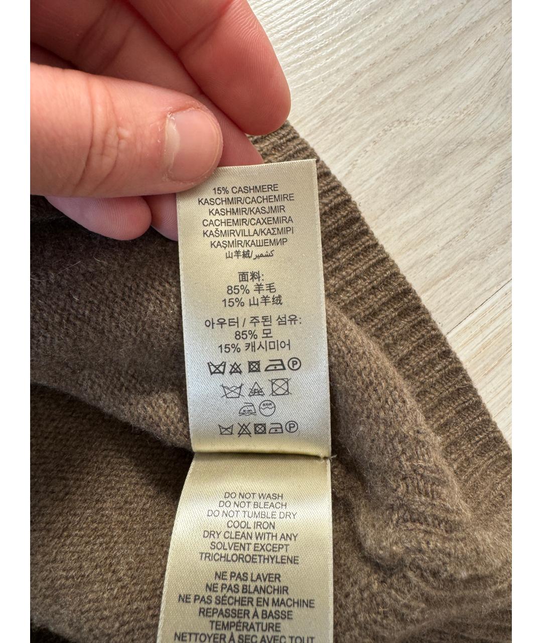 BURBERRY Коричневый шерстяной кардиган, фото 6