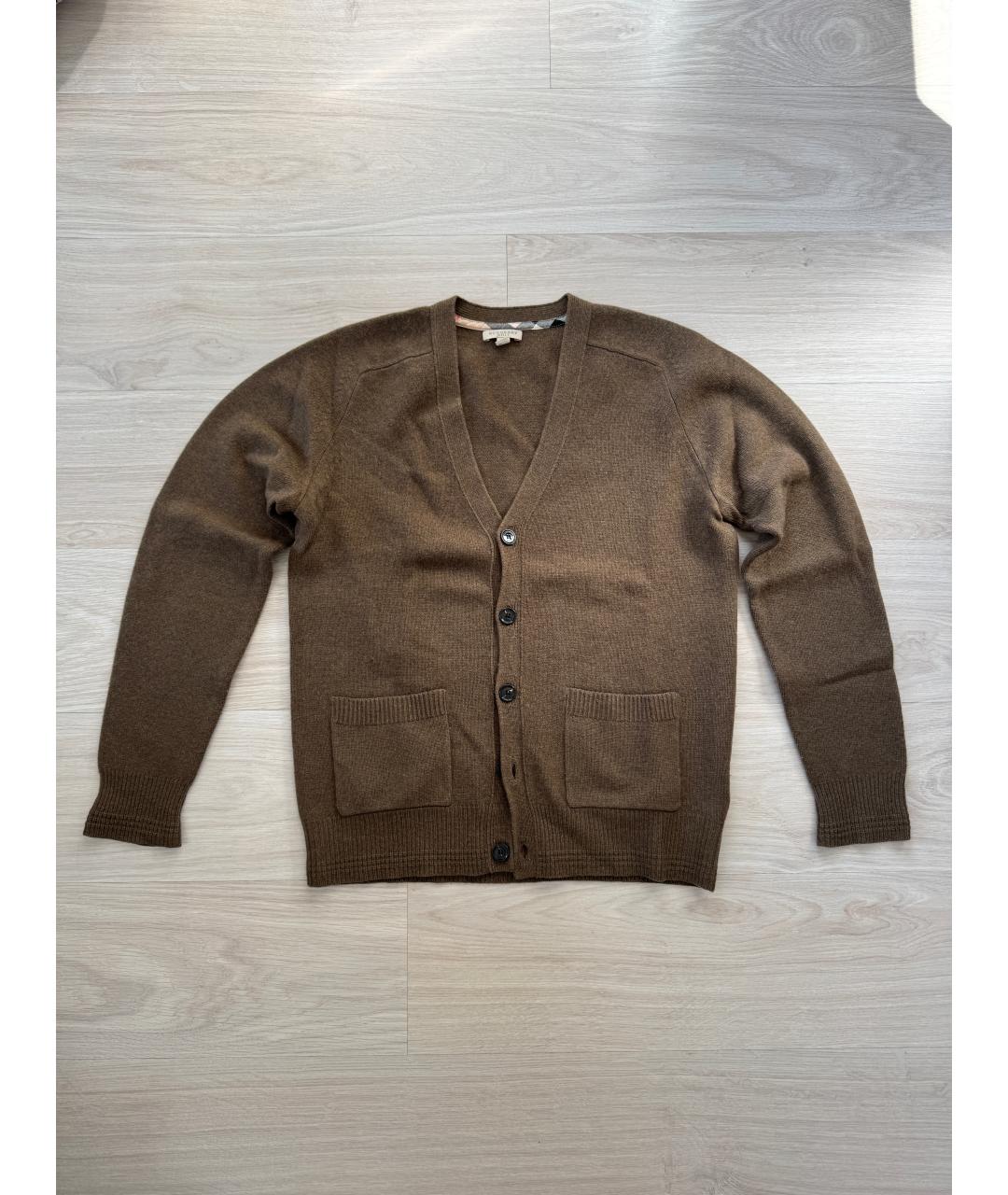 BURBERRY Коричневый шерстяной кардиган, фото 8