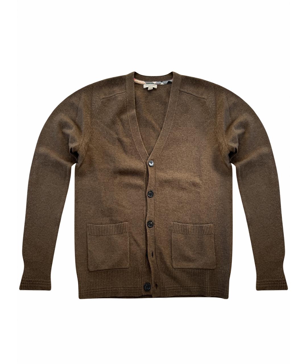 BURBERRY Коричневый шерстяной кардиган, фото 1