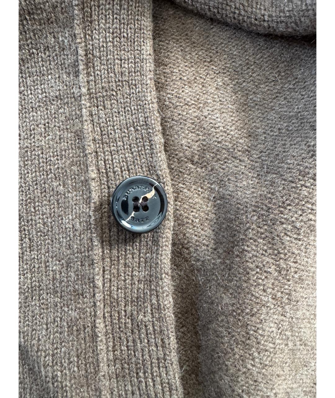 BURBERRY Коричневый шерстяной кардиган, фото 3
