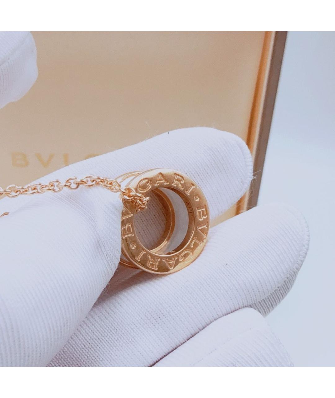 BVLGARI Белая подвеска из розового золота, фото 6