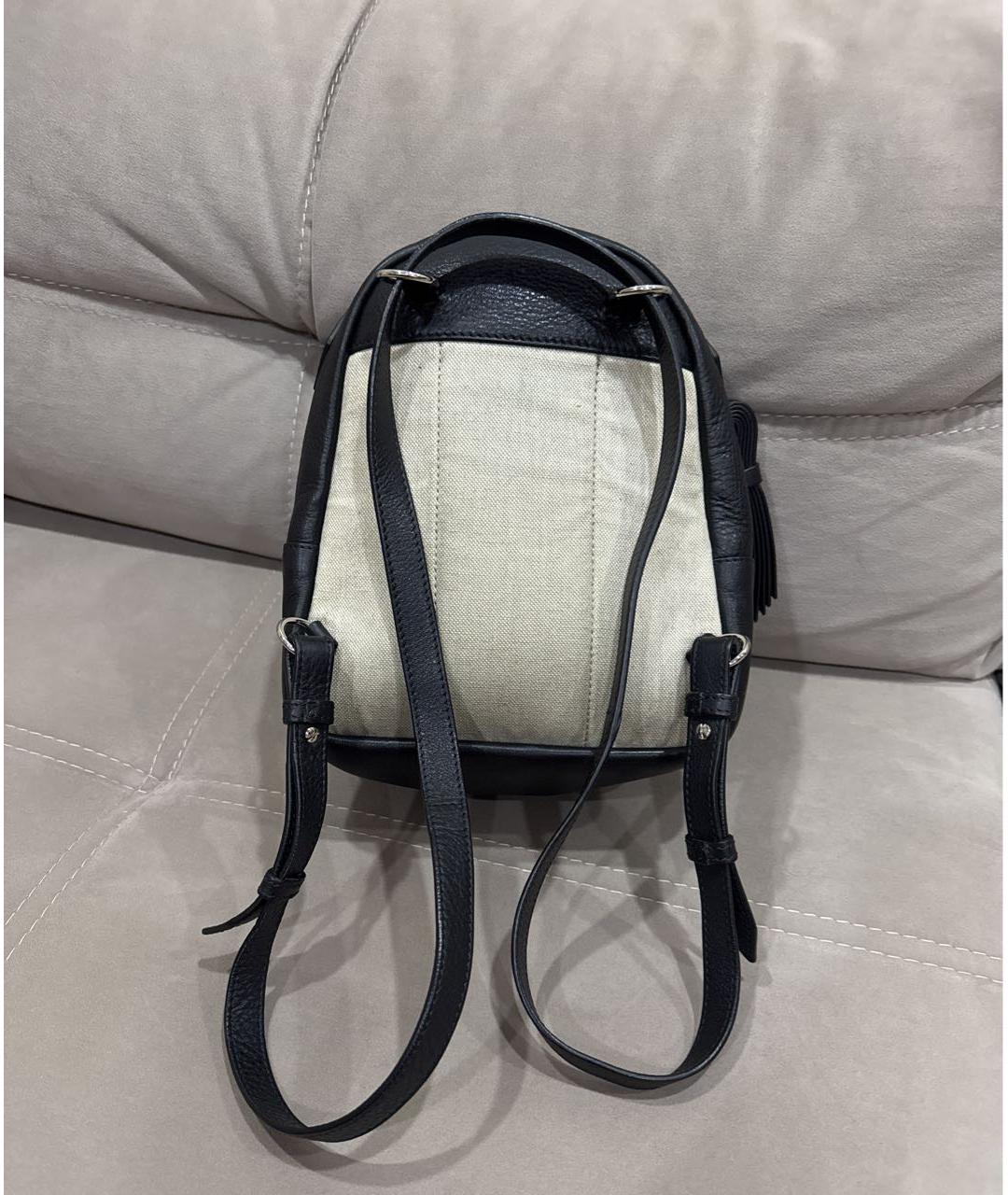 MAX MARA Черный кожаный рюкзак, фото 3