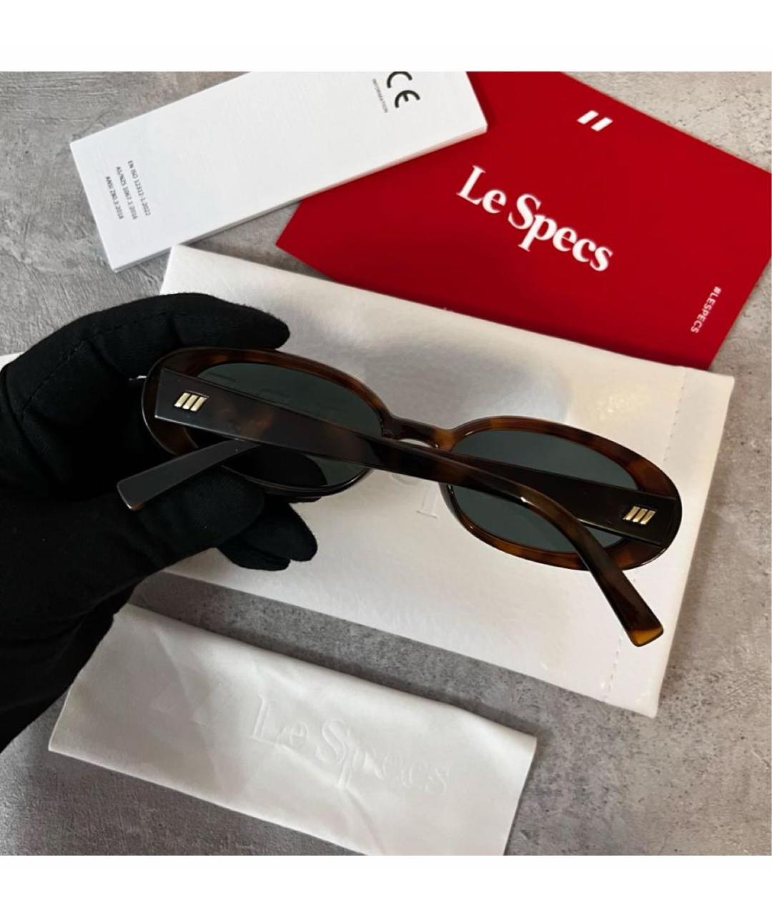 LE SPECS Коричневые пластиковые солнцезащитные очки, фото 3