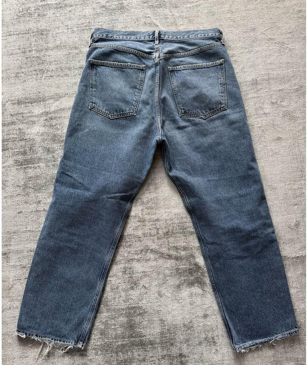 AGOLDE Синие хлопковые прямые джинсы, фото 2