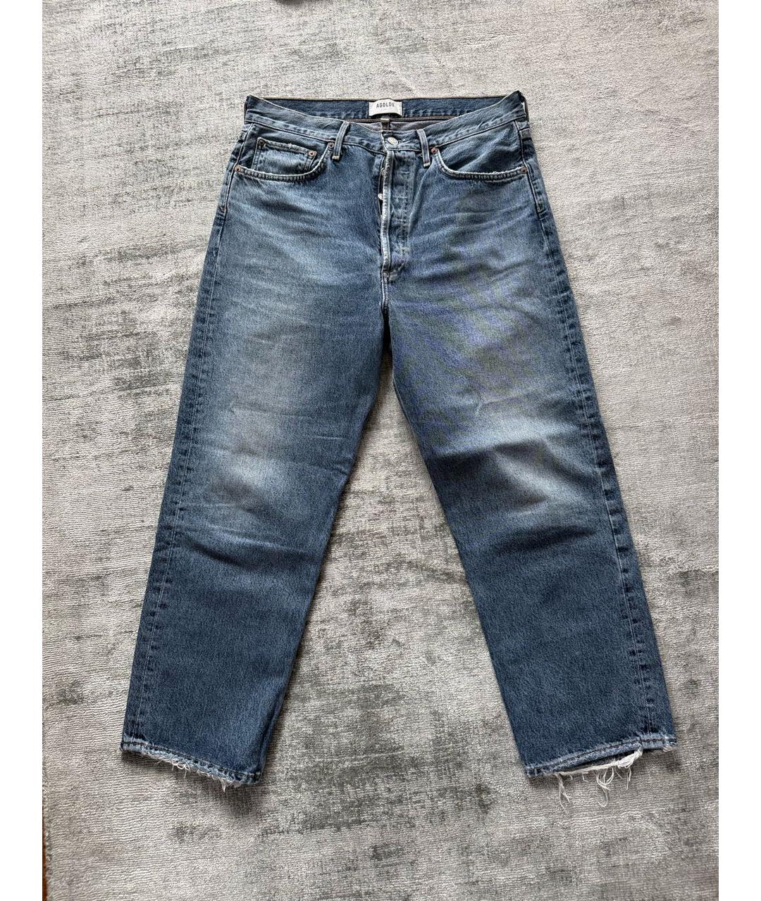 AGOLDE Синие хлопковые прямые джинсы, фото 6